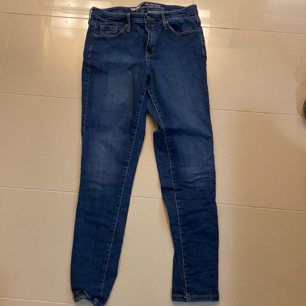 Mossimo High Rise Skinny Dark Blue Jeans. 10/s
